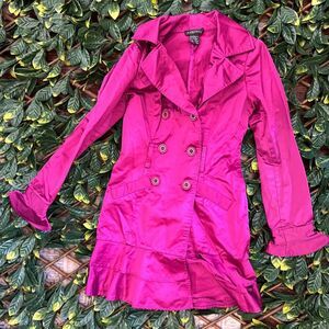 Vintage Hot Pink Double Breasted Jacket Size Small